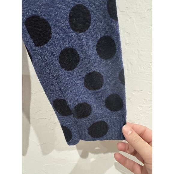 Hobbs London Blue Pok-a-dot Wool Cashmere Sweater Size medium - Picture 5 of 11